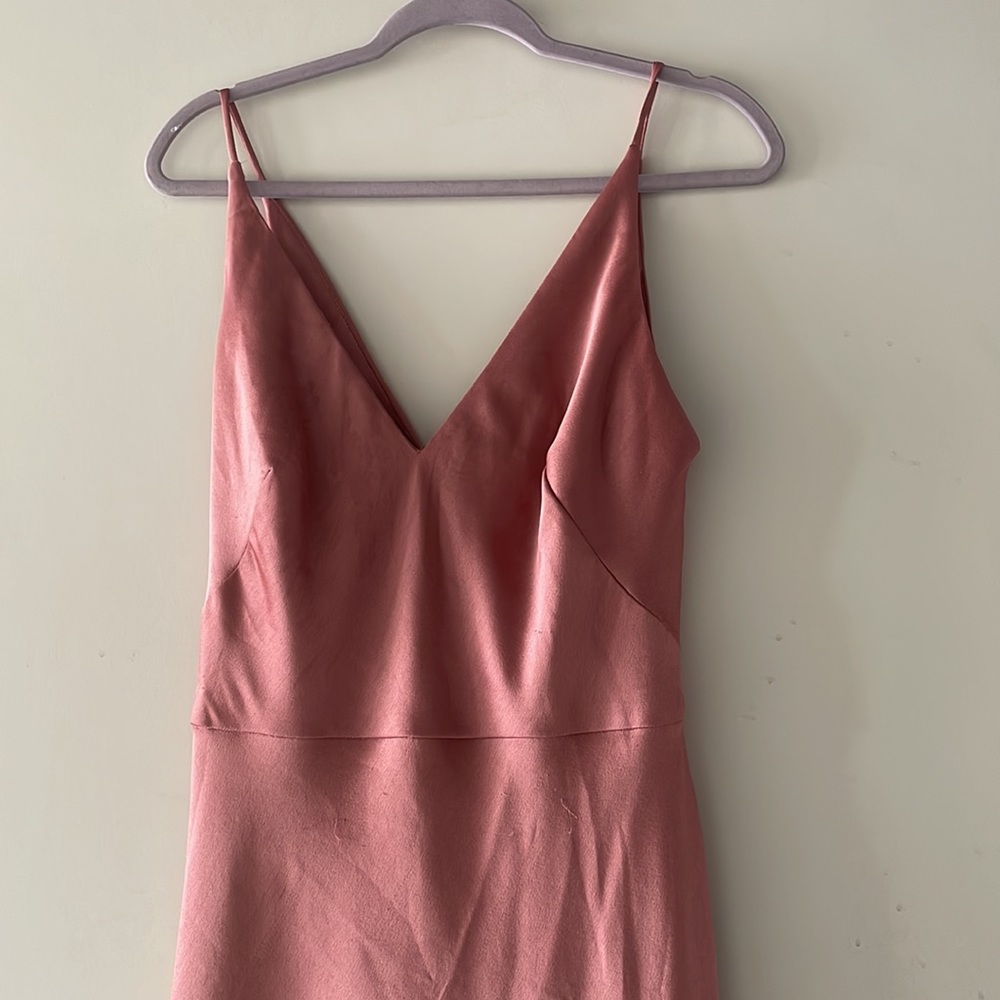 Jenny Yoo Bridesmaid Dress Size 12 Marcy in Wild Rose Luxe Satin